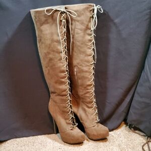 Just Fab Thigh High Stiletto Boots